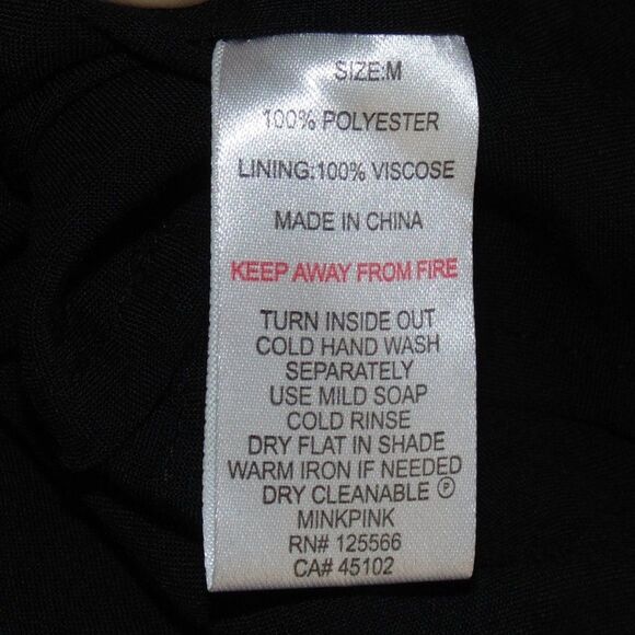 MINKPINK Dress, Jr M, Geometric Floral/Roses, Skater, Poly, Aqua/Black/ - Picture 12 of 12